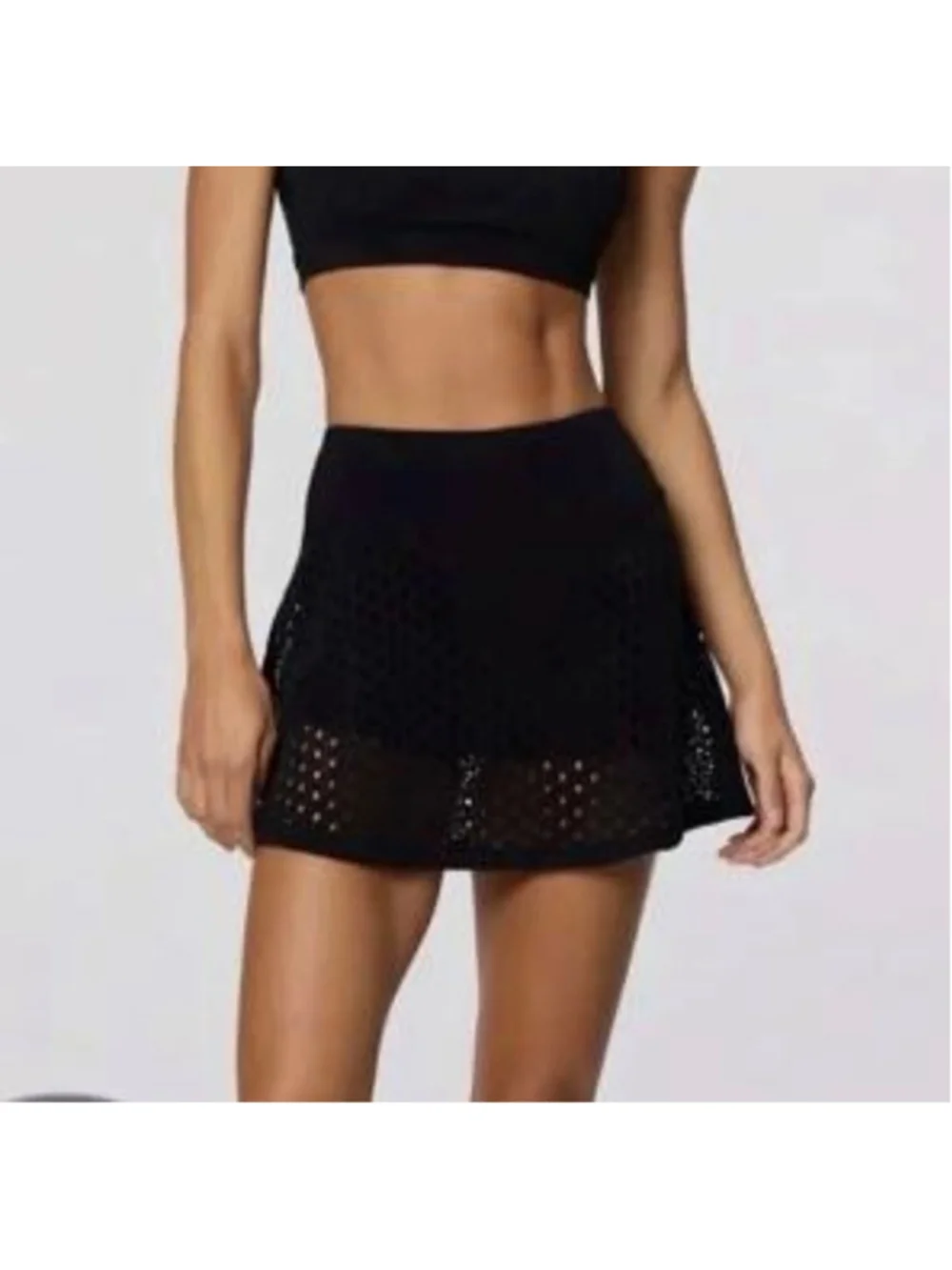 GiGi C Kyra Tennis Skirt|Black|XS|NWT|
